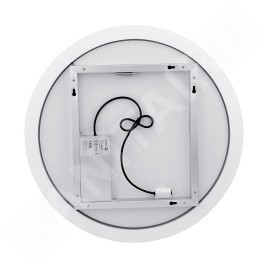 Nimco Miroirs - Miroir avec éclairage LED, diamètre 80 cm, touches tactiles, aluminium ZP 26002RVX