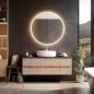 Nimco Miroirs - Miroir avec éclairage LED, diamètre 80 cm, touches tactiles, aluminium ZP 26002RVX Nimco Miroirs - Miroir avec éclairage LED, diamètre 80 cm, touches tactiles, aluminium ZP 26002RVX