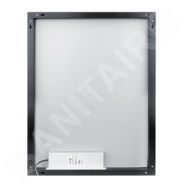 Nimco Miroirs - Miroir avec éclairage LED, 60x80 cm, touches tactiles, noir ZPC 13002VX-90