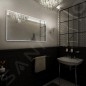 Nimco Miroirs - Miroir avec éclairage LED, 120x70 cm, touches tactiles, noir ZPC 13006VX-90 Nimco Miroirs - Miroir avec éclairage LED, 120x70 cm, touches tactiles, noir ZPC 13006VX-90