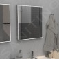 Nimco Miroirs - Miroir avec éclairage LED, 60x60 cm, touches tactiles, noir ZPC 13066VX-90 Nimco Miroirs - Miroir avec éclairage LED, 60x60 cm, touches tactiles, noir ZPC 13066VX-90