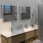 Nimco Miroirs - Miroir avec éclairage LED, 60x60 cm, touches tactiles, noir ZPC 13066VX-90 Nimco Miroirs - Miroir avec éclairage LED, 60x60 cm, touches tactiles, noir ZPC 13066VX-90