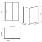 Cersanit Zip - Cabine de douche 89x119cm, chrome/verre clair S154-004