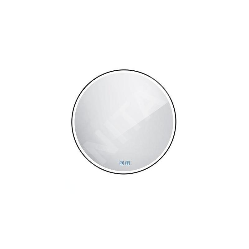 Nimco Miroirs - Miroir avec éclairage LED, diamètre 60 cm, touches tactiles, noir ZPC 28000RVX-90 Nimco Miroirs - Miroir avec éclairage LED, diamètre 60 cm, touches tactiles, noir ZPC 28000RVX-90
