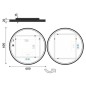 Nimco Miroirs - Miroir avec éclairage LED, diamètre 60 cm, touches tactiles, noir ZPC 28000RVX-90 Nimco Miroirs - Miroir avec éclairage LED, diamètre 60 cm, touches tactiles, noir ZPC 28000RVX-90