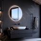 Nimco Miroirs - Miroir avec éclairage LED, diamètre 60 cm, touches tactiles, noir ZPC 28000RVX-90 Nimco Miroirs - Miroir avec éclairage LED, diamètre 60 cm, touches tactiles, noir ZPC 28000RVX-90