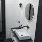 Nimco Miroirs - Miroir avec éclairage LED, diamètre 60 cm, touches tactiles, noir ZPC 28000RVX-90 Nimco Miroirs - Miroir avec éclairage LED, diamètre 60 cm, touches tactiles, noir ZPC 28000RVX-90