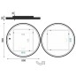 Nimco Miroirs - Miroir avec éclairage LED, diamètre 80 cm, touches tactiles, noir ZPC 28002RVX-90 Nimco Miroirs - Miroir avec éclairage LED, diamètre 80 cm, touches tactiles, noir ZPC 28002RVX-90