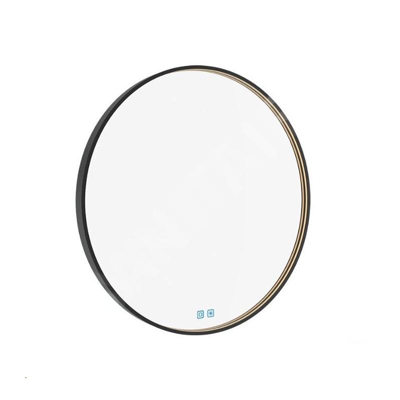 Nimco Miroirs - Miroir avec éclairage LED, diamètre 60 cm, touches tactiles, noir ZPC 31000RVX-90 Nimco Miroirs - Miroir avec éclairage LED, diamètre 60 cm, touches tactiles, noir ZPC 31000RVX-90