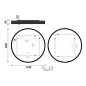 Nimco Miroirs - Miroir avec éclairage LED, diamètre 60 cm, touches tactiles, noir ZPC 31000RVX-90 Nimco Miroirs - Miroir avec éclairage LED, diamètre 60 cm, touches tactiles, noir ZPC 31000RVX-90