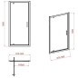 Cersanit Zip - Porte de douche 90x190 cm, chrome/verre clair S154-006