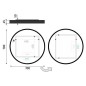 Nimco Miroirs - Miroir avec éclairage LED, diamètre 70 cm, touches tactiles, noir ZPC 31001RVX-90 Nimco Miroirs - Miroir avec éclairage LED, diamètre 70 cm, touches tactiles, noir ZPC 31001RVX-90