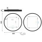 Nimco Miroirs - Miroir avec éclairage LED, diamètre 80 cm, touches tactiles, noir ZPC 31002RVX-90