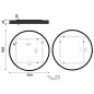 Nimco Miroirs - Miroir avec éclairage LED, diamètre 90 cm, touches tactiles, noir ZPC 31003RVX-90 Nimco Miroirs - Miroir avec éclairage LED, diamètre 90 cm, touches tactiles, noir ZPC 31003RVX-90