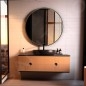 Nimco Miroirs - Miroir avec éclairage LED, diamètre 90 cm, touches tactiles, noir ZPC 31003RVX-90 Nimco Miroirs - Miroir avec éclairage LED, diamètre 90 cm, touches tactiles, noir ZPC 31003RVX-90