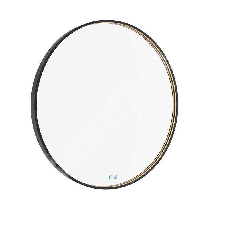 Nimco Miroirs - Miroir avec éclairage LED, diamètre 100 cm, touches tactiles, noir ZPC 31004RVX-90 Nimco Miroirs - Miroir avec éclairage LED, diamètre 100 cm, touches tactiles, noir ZPC 31004RVX-90