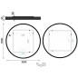 Nimco Miroirs - Miroir avec éclairage LED, diamètre 100 cm, touches tactiles, noir ZPC 31004RVX-90 Nimco Miroirs - Miroir avec éclairage LED, diamètre 100 cm, touches tactiles, noir ZPC 31004RVX-90