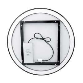 Nimco Miroirs - Miroir avec éclairage LED, diamètre 100 cm, touches tactiles, noir ZPC 31004RVX-90