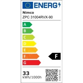 Nimco Miroirs - Miroir avec éclairage LED, diamètre 100 cm, touches tactiles, noir ZPC 31004RVX-90