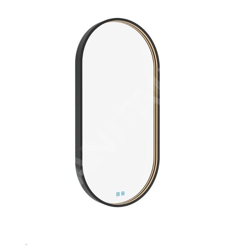 Nimco Miroirs - Miroir avec éclairage LED, 40x80 cm, touches tactiles, noir ZPC 32002LVX-90 Nimco Miroirs - Miroir avec éclairage LED, 40x80 cm, touches tactiles, noir ZPC 32002LVX-90