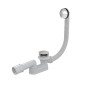 kielle Garnitures de vidage - Garniture de vidage et trop-plein pour baignoire, longueur 800 mm, ClickClack, métal 11601010