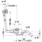 Duravit Accessoires - Garniture de vidage et de trop-plein avec bowden 530 mm, chrome 790225000001000