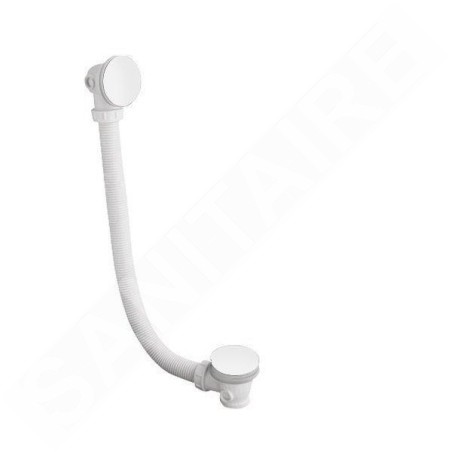 Polysan Garnitures de vidage - Garniture de vidage et de trop-plein Click-Clack, longueur 900 mm, blanc 71679W