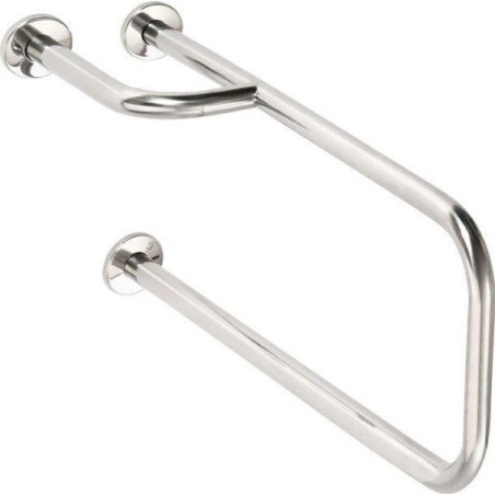 Sapho Équipement de salle de bain - Support de main courante, longueur 500 mm, gauche, inox XH530