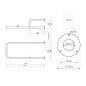 Sapho Équipement de salle de bain - Support de main courante, longueur 500 mm, gauche, inox XH530 Sapho Équipement de salle de bain - Support de main courante, longueur 500 mm, gauche, inox XH530