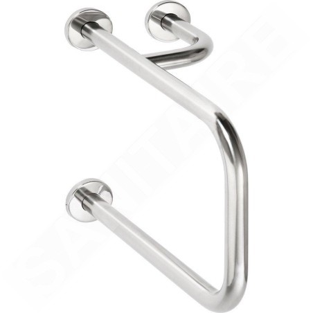 Sapho Équipement de salle de bain - Support de main courante, longueur 776 mm, droite, inox XH536