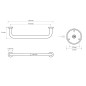 Sapho X-Round - Poignée pour baignoire, longeur 505 mm, chrome XR500