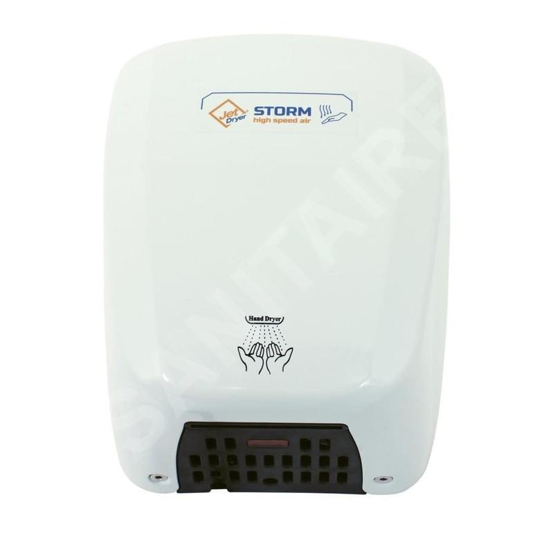 Jet Dryer Sèche-mains - Sèche-mains à air chaud Storm, métal blanc 8596220006387 Jet Dryer Sèche-mains - Sèche-mains à air chaud Storm, métal blanc 8596220006387