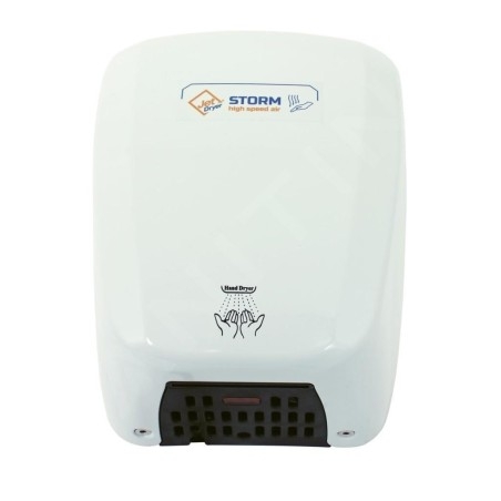 Jet Dryer Sèche-mains - Sèche-mains à air chaud Storm, métal blanc 8596220006387