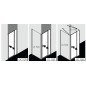 Kermi CADA XS - Porte de douche 1GR, 80x200 cm, droite, argent brillant/verre transparent CK1GR08020VPK