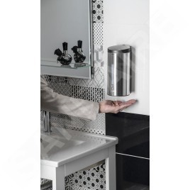 Sapho Série Hôtel - Distributeur de savon liquide sans contact, 650 ml, inox SE071