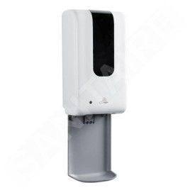 Nimco Programme d'hygiène - Distributeur de gel désinfectant ou de savon sans contact avec bac de récupération, blanc/gris HPU