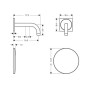 Axor Uno - Mitigeur de lavabo électronique pour montage encastré, alimentation 230 V, noir mat 38119670
