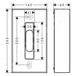 Axor Universal Circular - Distributeur de mouchoirs en papier, noir mat 42873670