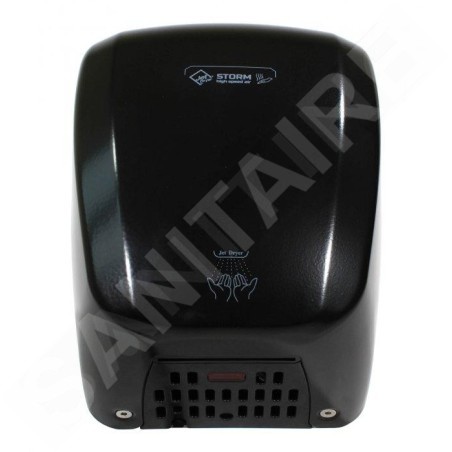 Jet Dryer Sèche-mains - Sèche-mains Storm à air chaud, métal noir 8596220012357