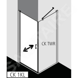 Kermi CADA XS - Porte de douche 1KL, 80x200 cm, gauche, argent brillant/verre transparent CK1KL08020VPK
