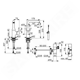 Hansa Vantis Style - Mitigeur de lavabo électronique, alimentation par piles, chrome 54602209