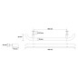 Sapho Poignées - Poignée, longueur 70 cm, acier inoxydable mat XH574