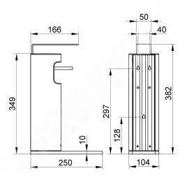 Keuco Plan - Distributeur de désinfectant, 750 ml, à poser, argenté/noir 14957170400