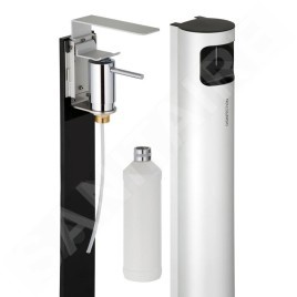 Keuco Plan - Distributeur de désinfectant, 750 ml, à poser, argenté/noir 14957170400