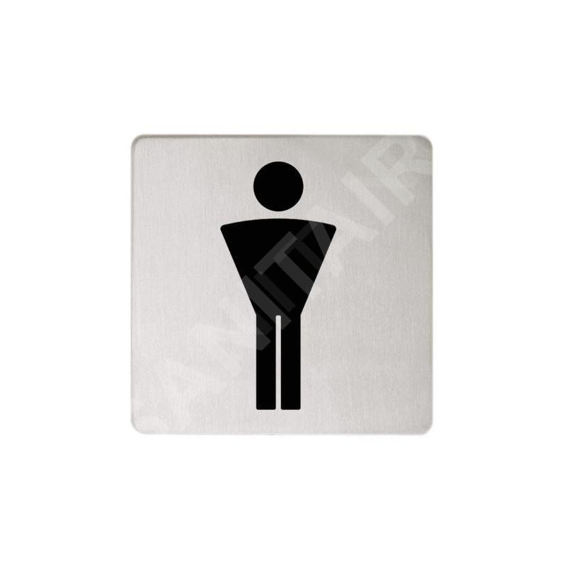 Keuco Plan - Pictogramme WC hommes, acier inoxydable 14967070000
