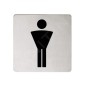 Keuco Plan - Pictogramme WC hommes, acier inoxydable 14967070000