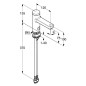 Kludi Zenta SL - Mitigeur de lavabo électronique, alimentation par piles, noir noir 3810039