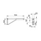 Keuco Axess - Barre de maintien 70 cm, pliable, noire 35003370737