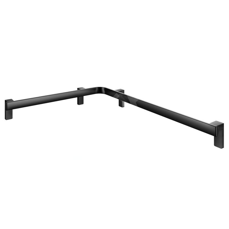 Keuco Axess - Barre de maintien 65x85 cm, d'angle, noir mat 35011378602