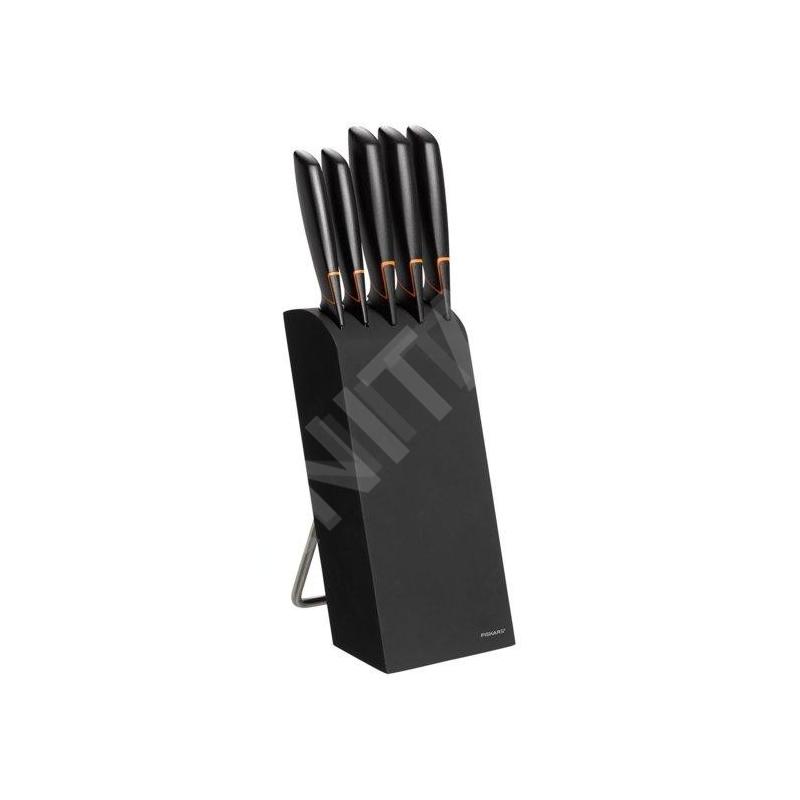 FISKARS Équipement de cuisine - Bloc de couteaux, 5 pièces, noir 1003099 FISKARS Équipement de cuisine - Bloc de couteaux, 5 pièces, noir 1003099